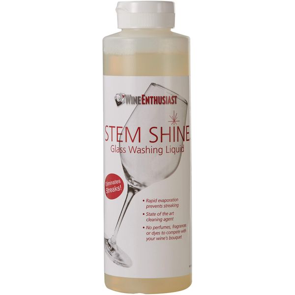 Wine Enthusiast Stem Shine Wine Glass Cleaning Liquid For Hand Washing -16 oz