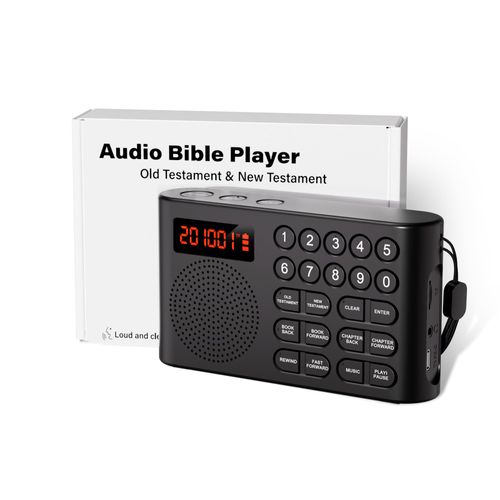 KJV Audio Bible Player, King James Version Electronic Bible, New and Old Testament KJV Talking Audio Bibles for Seniors, 26 Hours of Playback Time, Easily Switch and Locate The Chapter