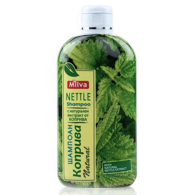 Milva Nettle Shampoo for Greasy Hair - 200 ml Natural Clarifying Shampoo for Oily Hair and Roots - Greasy Hair Remedy, Sulphate Free Shampoo Oily Scalp - Sebum Control, Oil Reducing & Volume Shampoo