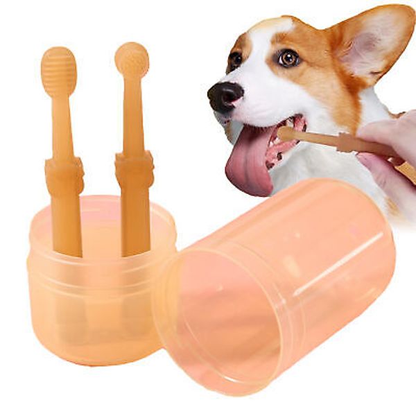 Nanoflex Pet Toothbrush with Tongue Scraper, Dog Toothbrush Soft Silicone