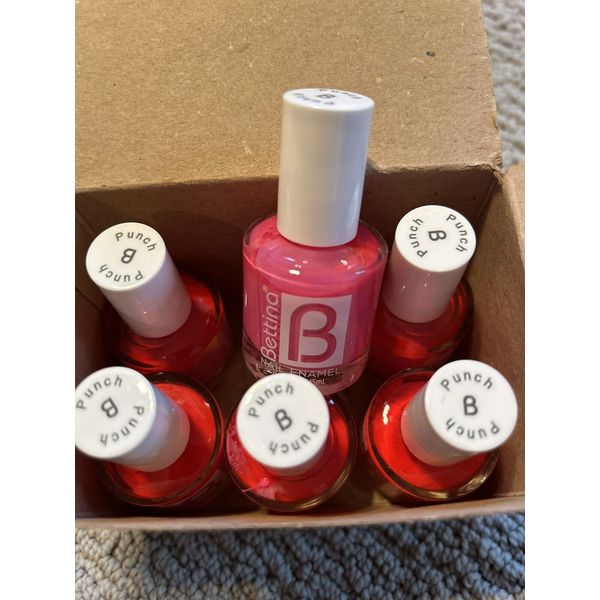 Bettina Nail Enamel Polish Punch 0.5 OZ (Lot of 6)