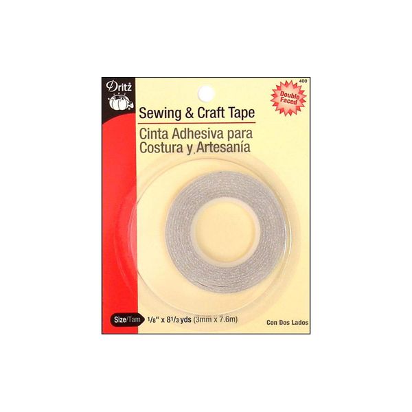 Dritz 400 Sewing & Craft Tape , 1/8-Inch x 8-1/3-Yard , White