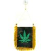 1 Dozen Marijuana Leaf Mini Banners 4x6in 420 Mirror Hanging Flag