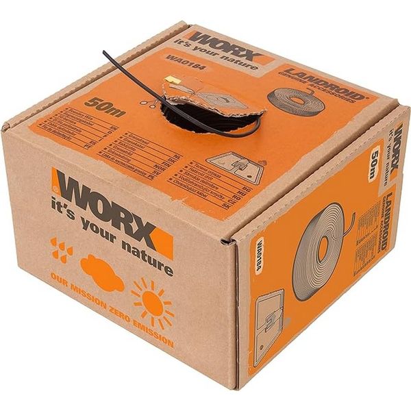 WORX WA0184 Boundary Wire for Landroid Robotic Lawnmower - 50 m Sturdy Boundary Cable for Limiting the Mowing Area - Neat Mowing - Ideal Accessory for Your Robotic Lawnmower