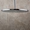Chrome Bathroom Shower Head Round Rain Head Mixer Wall Mount Simple Install Tap
