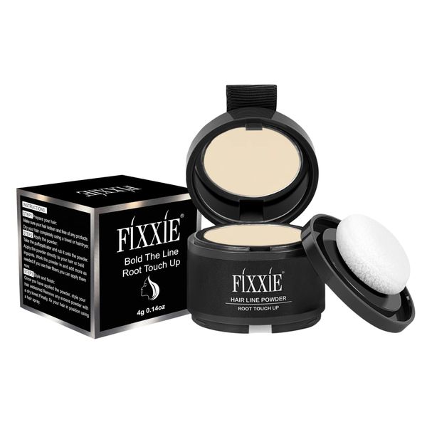 Hairline Powder Light Blonde, Root Touch Up Powder, Instant Hair Loss Concealer Hair Powder for Thinning Hair, Windproof & Sweatproof Hair Root Cover Up Powder with Mirror and Puff