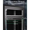 VCELINK 1U Brush Panel, Metal Brush Patch Panel, 19-inch Black Server Rack Cable Management for Server Rack or Network Cabinet, 2 Pack