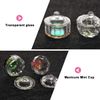 2 Pcs Nail Dappen Dish Brush Cleaning Glass Container Gel Nail Brush Cleaning Cup for Powder Liquid Nail Art with Lid (Clear)