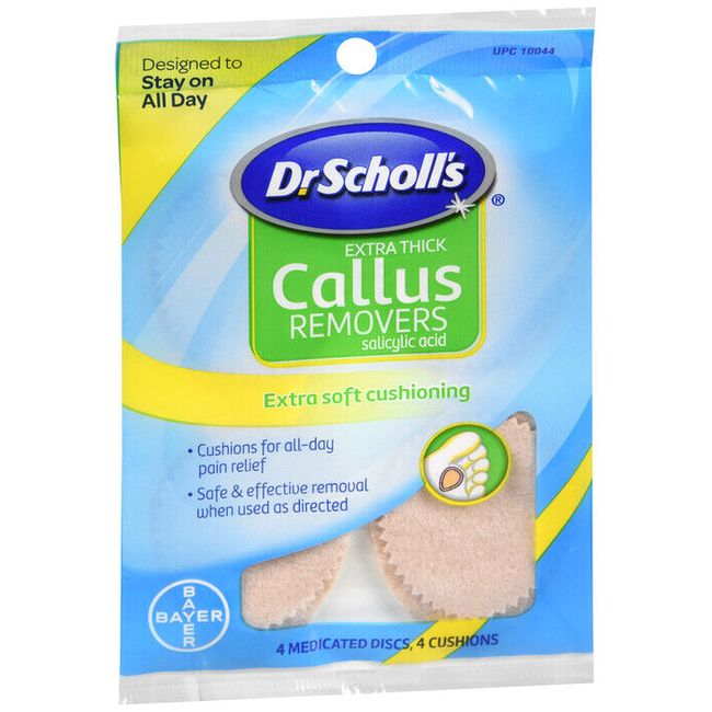 SCHOLLS CALLUS REMOVER CUSHION X/THICK 4CT