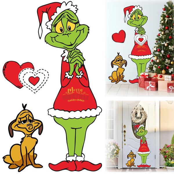 ROORUZ Large Funny Christmas Decorations, Christmas Classic Cardboard Cutouts for Xmas Wall Door Tree Porch Window Decor (Style1)