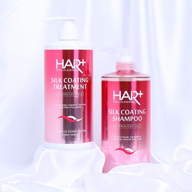 Hair Plus Silk Coating Shampoo 1000ml + Treatment 1000ml