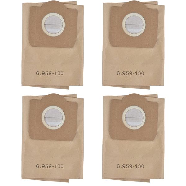 Homukari Kärcher Vacuum Bags 6.959-130.0 WD3200 WD3300 Vacuum Bags (Pack of 4)