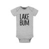 Lake Bum Baby Bodysuit (12M, Gray)