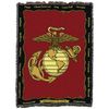 Pure Country Weavers US Marine Corps - Emblem Blanket - Gift Military Tapestry Throw Woven from Cotton - Made in The USA (72x54)