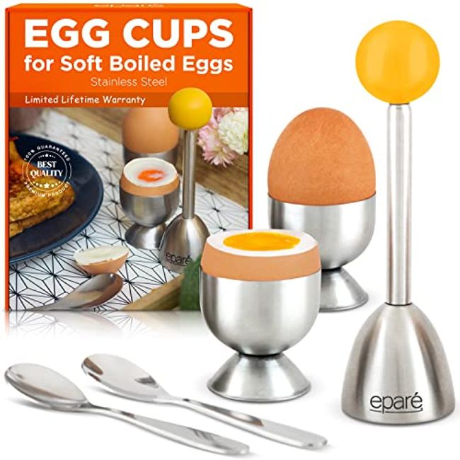 Egg Cup Holder for Soft Boiled Eggs Stainless Steel Egg Tray Kitchen Tool