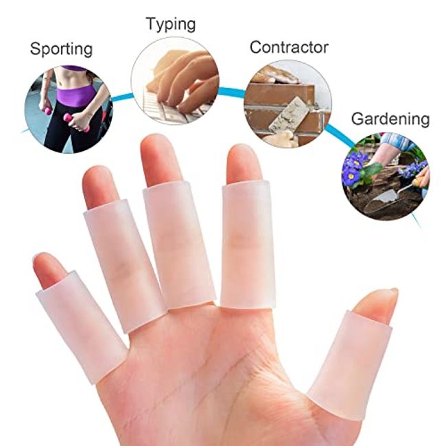 10 Pcs Silicone Gel Finger Protectors, Finger Cover Protection