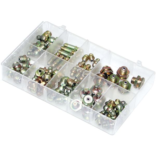 Zinc Plated Mini Grease Nipples Imperial UNF & BSP Assorted Box 60pcs
