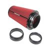 3/3.5/4inch Inlet Cold Air Intake Cone Replacement Performance Washable High Flow Dry Air Filter (RED)