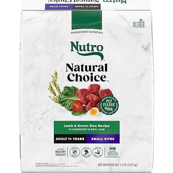 Nutro Natural Choice Small Bites Adult Dry Dog Food, Lamb and Brown Rice...