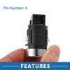 A ABSOPRO Push Button Starter Switch No.5ND959839 Engine Start Stop Switch Button for Volkswagen Tiguan 2008-2016 Silver Tone Black