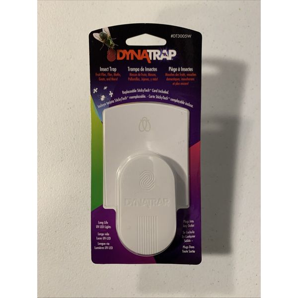 New DynaTrap Uv Bug Trap DT3005W Fruit Fly, Gnat,Moth & Fly Discreet Outlet Trap