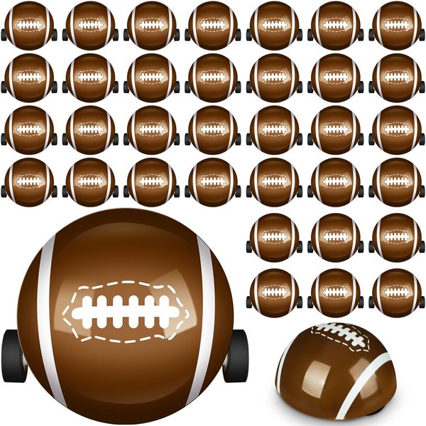 Silipull 36 Pcs Football Pull Back Cars Set Mini Cars Bulk Football Party Favors Goodie Bag Stuffers Football Toy Set Rugby for Exchange Gift Birthday Party Game Prizes Carnival Stocking Stuffers