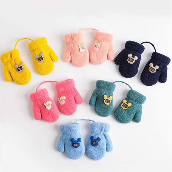 Baby Mittens Girls Boys Kids Fingerless Gloves