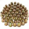 HSeaMall M8 Plated Carbon Steel Rivet Nut M8 Threaded Insert Flat Head Threaded Rivet Nutsert Cap Kits Rivnut Tool50Pack