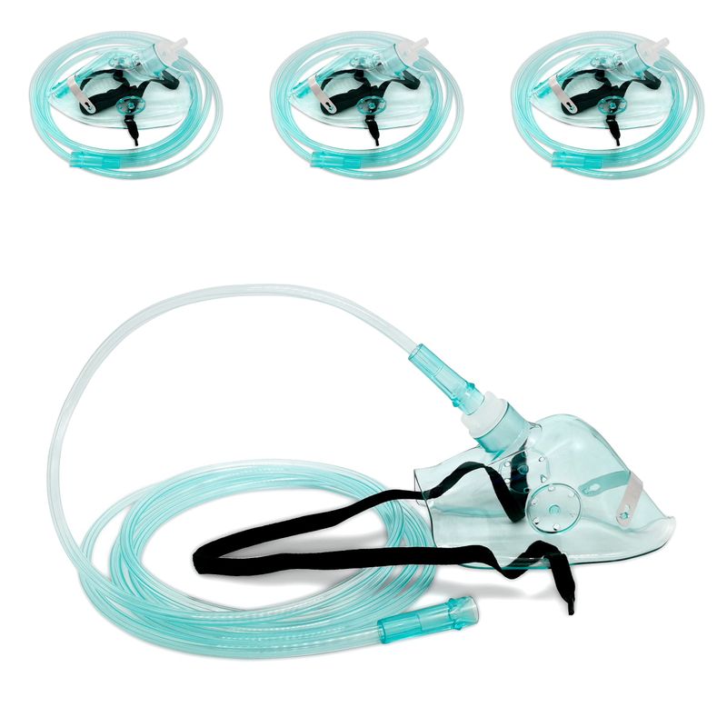 3 Packs - Standard Oblong Oxygen Mask for Kids with 6.6 Foot Tube and ...