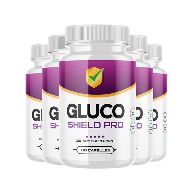 5-Pack Gluco Shield Pro Supplement Supports Blood Sugar, Glucose, Metabolism-300
