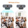 Angetube Webcam with Microphone, 1080P HD Streaming Web camera, 90°View Computer PC Camera, Plug & Play Compatible with Zoom/Skype/Teams/Webex/Laptop/Desktop