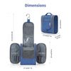Travel toiletry bag for hanging. Blue