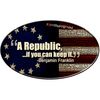 CafePress A Republic Sticker Oval Car Bumper Sticker