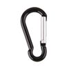 10 Small Black Carabiner Camping Push Spring Snap Clip Hook Keychain Ring 1"-2"