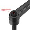 sourcing map M10 x 50mm Handle Adjustable Clamping Lever Thread Push Button Ratchet Male Threaded Stud Knobs Rotating Screw Handles Bolts with Locking Lever Black 3pcs