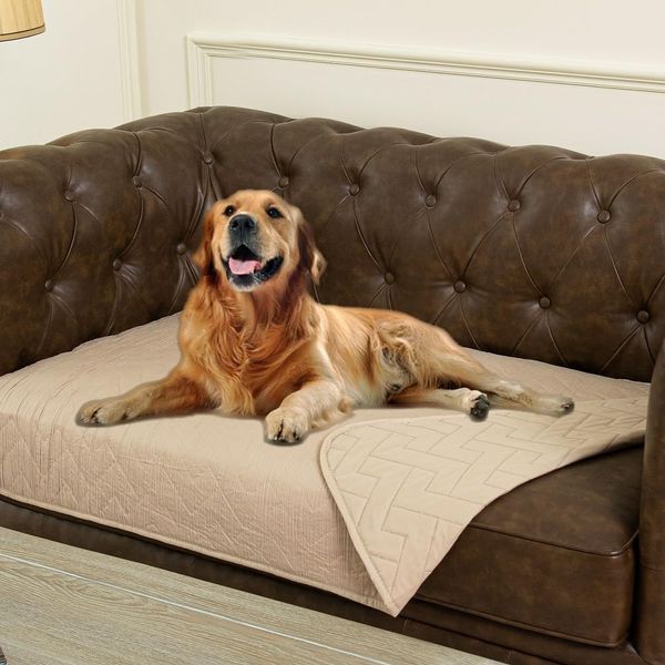 Ameritex 100% Waterproof Dog Bed Blankets Double Sided Dog Couch Cover Knurling Pattern pet Bed Cover Reversible Furniture Couch Sofa Car for Puppy Kids