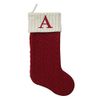 St. Nicholas Square 21 Inch Cable Knit Monogram Christmas Stocking (Embroidered A)