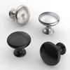 Furniware 12 Pack Cabinet Hardware Knobs, Kitchen Door Cabinet Chrome Plated Round Solid Knobs - 1-1/4" (30mm) Diameter