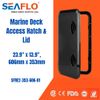 SEAFLO Marine Boat Deck Rectangular Access Hatch - 13.9" x 23.86" (353mm x 606mm) 180° Opening Lid, Non-Skid, Corrosion and UV Resistant, 4-Year Warranty! (Black, Standard)