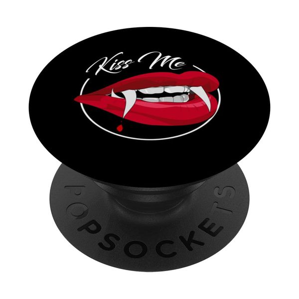 Halloween Vampire Teeth Kiss Me Fangs PopSockets Swappable PopGrip