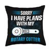 I Have Plans With My Rotary Cutter - Leatherworker Throw Pillow