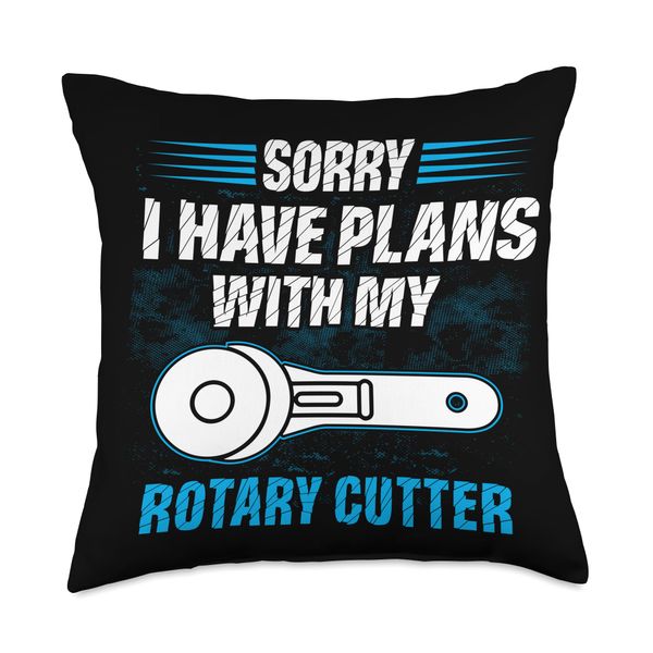 I Have Plans With My Rotary Cutter - Leatherworker Throw Pillow