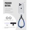 project-cb Phone Wrist Strap 1,Tether Tab 2,Hand Strap, Phone Wristlet,Key Ring 2, Lanyard Patch,KeyChain (Black)