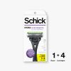 Schick Hydro Slim Head Sensitive Razor for Men — Razor for Men Sensitive Skin, Thin Razor with 4 Razor Blades