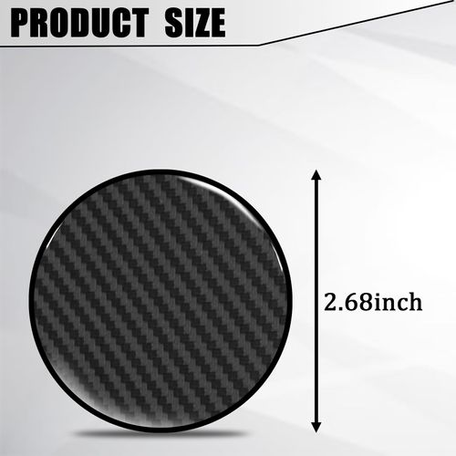 Hirificing 2PCS Carbon Fiber Car Cup Holder Coaster, 2.85 Inch Car Carbon Fiber Interior Coasters for Cup Holders Insert Coaster Pad, Non-Slip Embedded Drink Cup Mat Car Interior Accessories (Black)