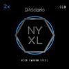 D'Addario NYPL018 NYXL Plain Steel Guitar String (Pack of 2)