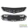 For 2016 2017 2018 Chevrolet Cruze Front Upper+Lower Grille Grill Set Chrome