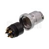 10101510162 Circular Cable Connector 6 Pin Female Silver Locking Ring
