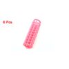 Curler Plastic Pink Cylinder Design Curling Tool for Women Pack of 6 
