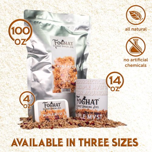 Foghat Cocktail Smoker Wood Chips - 4oz Maple Myst Shavings for Smoker, Whiskey & Drink Infuser Kit - All Natural, Culinary Wood Smoking Chips for Hand Held Food Smoke Gun & Bourbon Drink Glass Smoker